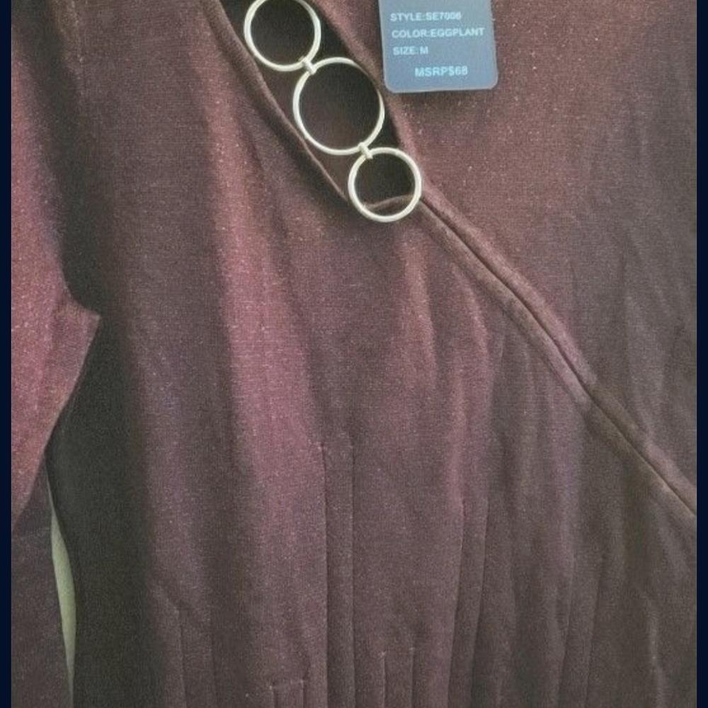 Elegant Asymmetrical Dress with Ring Detail